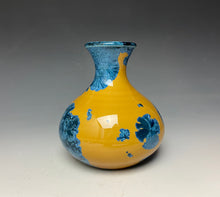 Load image into Gallery viewer, Blue and Orange Crystalline Mini Vase
