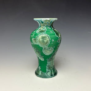 Emerald Green Crystalline Glazed Mini Vase 6
