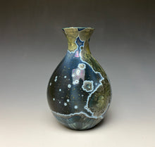 Load image into Gallery viewer, Cobalt Galaxy Crystalline Glazed Vase 8
