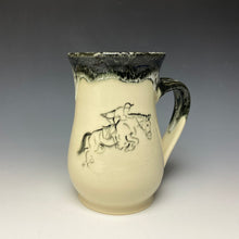 Load image into Gallery viewer, Jumping Horse &amp; Rider Mug - Jet Black
