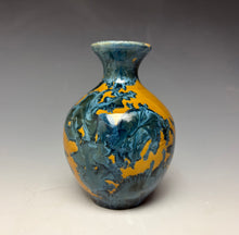 Load image into Gallery viewer, Blue and Orange Crystalline Mini Vase 4
