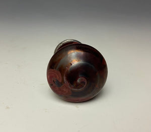 Crystalline Glazed Bottle Stopper- Ruby #2