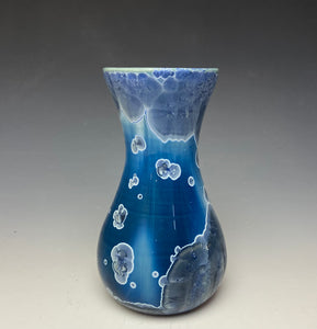 Crystalline Glazed Vase in Atlantic Storm Blue #2