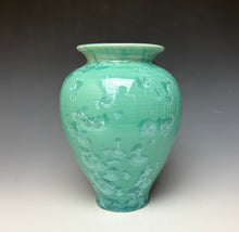 Load image into Gallery viewer, Light Green Crystalline Glazed Vase #3
