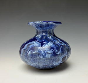Winter Sky Blue Crystalline Glazed Mini Vase #4