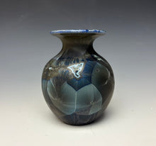 Load image into Gallery viewer, Cobalt Galaxy Crystalline Glazed Vase 2

