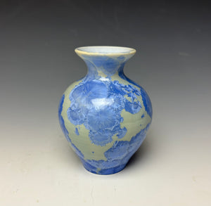 Powder Blue Crystalline Glazed Mini Vase