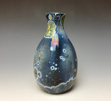 Load image into Gallery viewer, Cobalt Galaxy Crystalline Glazed Mini Vase 4
