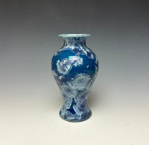 Crystalline Glazed Mini Vase in Atlantic Storm Blue 4