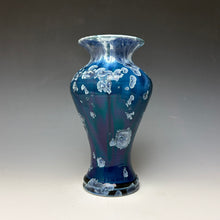 Load image into Gallery viewer, Crystalline Glazed Vase in Atlantic Storm Blue #4

