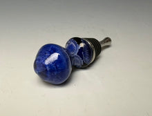 Load image into Gallery viewer, Crystalline Glazed Bottle Stopper- Winter Sky Blue #2
