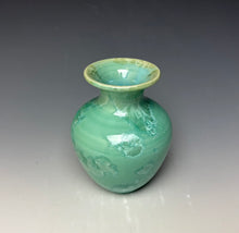 Load image into Gallery viewer, Light Green Crystalline Glazed Mini Vase #2
