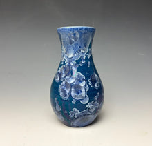 Load image into Gallery viewer, Crystalline Glazed Mini Vase in Atlantic Storm Blue 4
