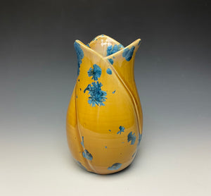 Tulip Vase- Blue and Orange #7