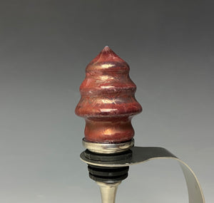 Crystalline Glazed Bottle Stopper- Ruby Tree