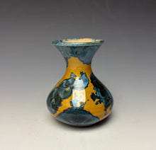 Load image into Gallery viewer, Blue and Orange Crystalline Mini Vase 5
