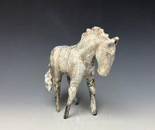 Load image into Gallery viewer, White Crackle Raku Horse 879
