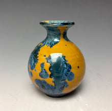 Load image into Gallery viewer, Blue and Orange Crystalline Mini Vase
