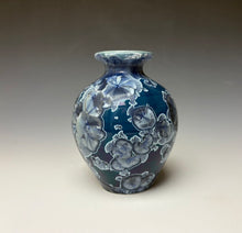 Load image into Gallery viewer, Crystalline Glazed Mini Vase in Atlantic Storm Blue 2
