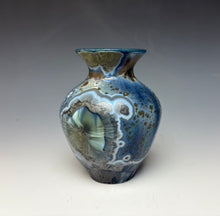 Load image into Gallery viewer, Cobalt Galaxy Crystalline Glazed Mini Vase 4
