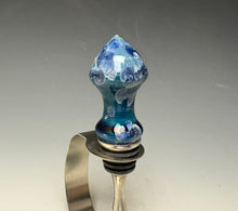 Load image into Gallery viewer, Crystalline Glazed Bottle Stopper- Atlantic Storm Blue
