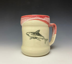 Shark Mug- Bright Red