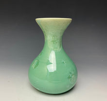 Load image into Gallery viewer, Light Green Crystalline Glazed Mini Vase
