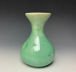 Light Green Crystalline Glazed Mini Vase