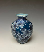 Load image into Gallery viewer, Crystalline Glazed Mini Vase in Atlantic Storm Blue 2
