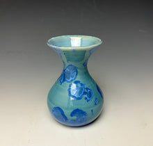 Load image into Gallery viewer, Light Teal Blue Crystalline Glazed Mini Vase 3
