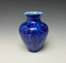 Load image into Gallery viewer, Royal Blue Crystalline Glazed Mini Vase

