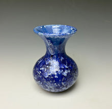 Load image into Gallery viewer, Winter Sky Blue Crystalline Glazed Mini Vase
