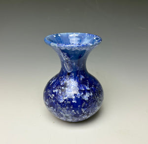 Winter Sky Blue Crystalline Glazed Mini Vase
