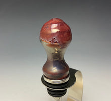 Load image into Gallery viewer, Crystalline Glazed Bottle Stopper- Ruby #3
