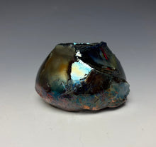 Load image into Gallery viewer, Blue Green Mini Raku AirPlant Vase
