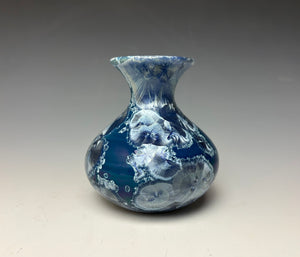 Crystalline Glazed Mini Vase in Atlantic Storm Blue 6