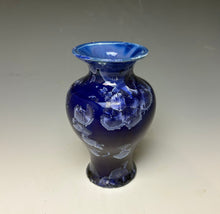 Load image into Gallery viewer, Winter Sky Blue Crystalline Glazed Mini Vase
