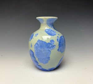 Powder Blue Crystalline Glazed Mini Vase 3