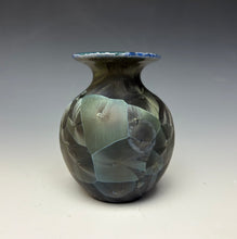 Load image into Gallery viewer, Cobalt Galaxy Crystalline Glazed Vase 2
