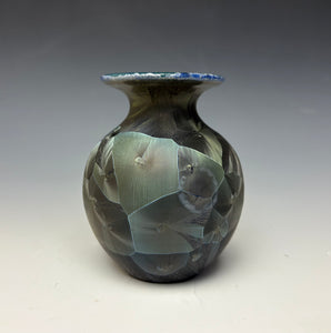 Cobalt Galaxy Crystalline Glazed Vase 2