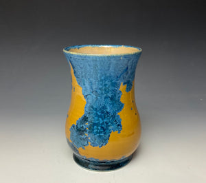 Crystalline Glazed Mug 18 oz - Blue and Orange #1