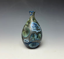 Load image into Gallery viewer, Cobalt Galaxy Crystalline Glazed Mini Vase 4
