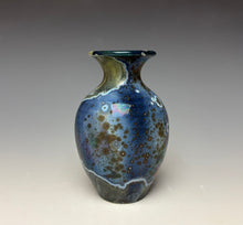 Load image into Gallery viewer, Cobalt Galaxy Crystalline Glazed Mini Vase 5
