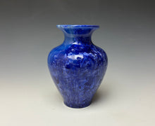Load image into Gallery viewer, Royal Blue Crystalline Glazed Mini Vase
