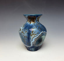 Load image into Gallery viewer, Cobalt Galaxy Crystalline Glazed Mini Vase 4
