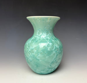 Light Green Crystalline Glazed Vase #1