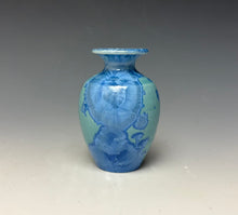 Load image into Gallery viewer, Light Teal Blue Crystalline Glazed Mini Vase 3
