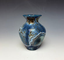 Load image into Gallery viewer, Cobalt Galaxy Crystalline Glazed Mini Vase 4
