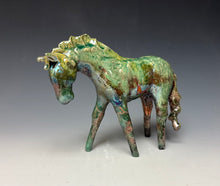 Load image into Gallery viewer, Copper Raku Horse 875
