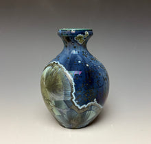 Load image into Gallery viewer, Cobalt Galaxy Crystalline Glazed Mini Vase 3
